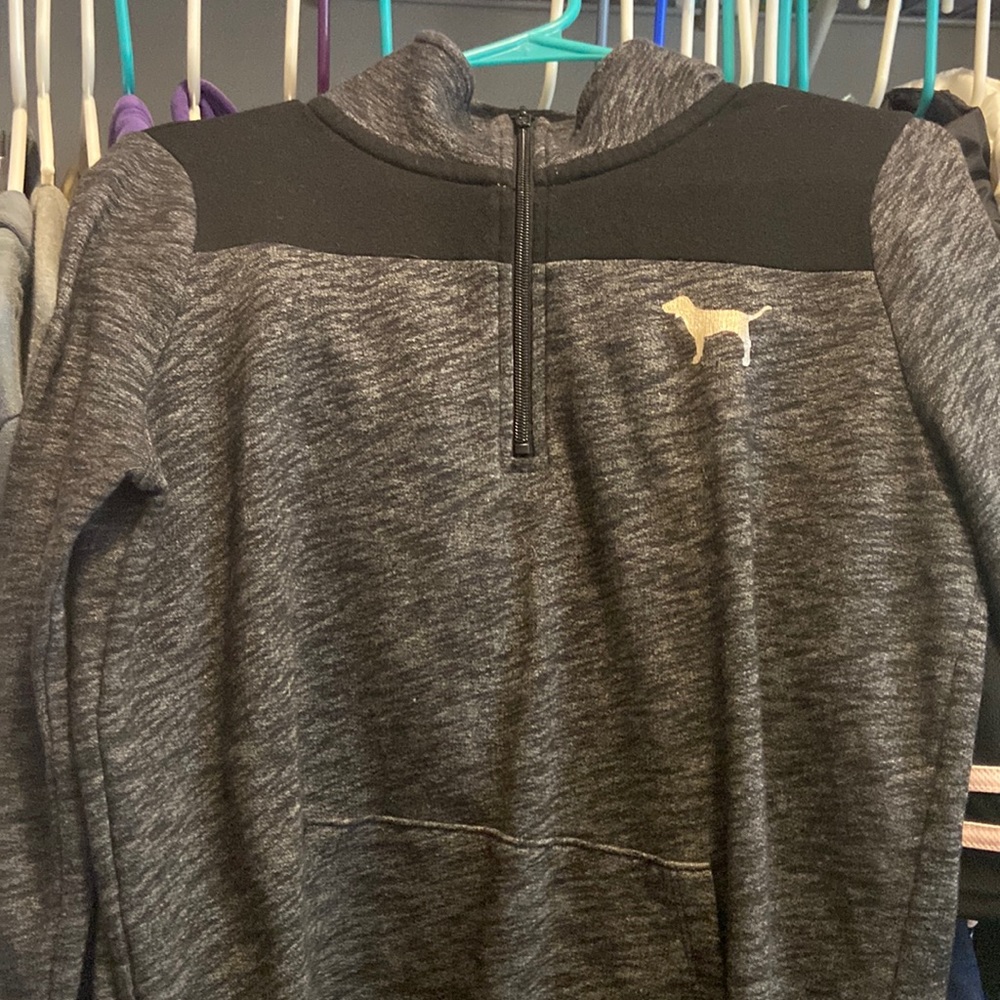 Grey “pink” half zip